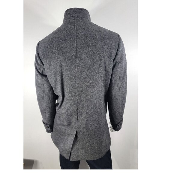 JWN (John W Nordstrom) 100% Wool Bibbed Car Coat, Charcoal Grey, Mens Size Large - Picture 4 of 12